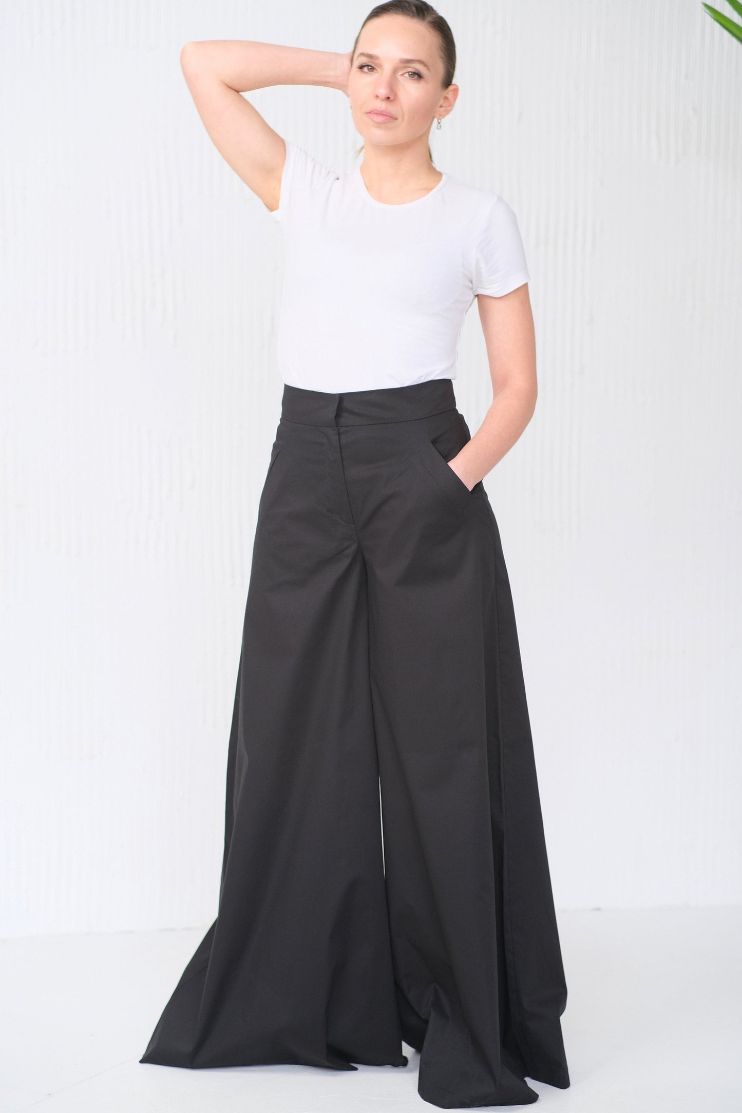 Wide leg palazzo pants