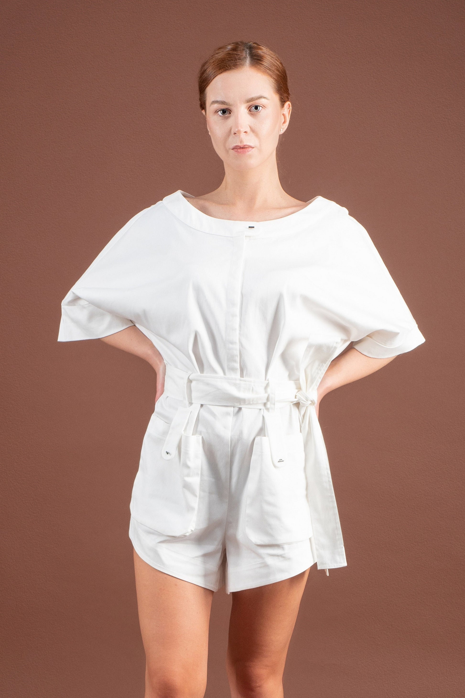 White сotton jumpsuit