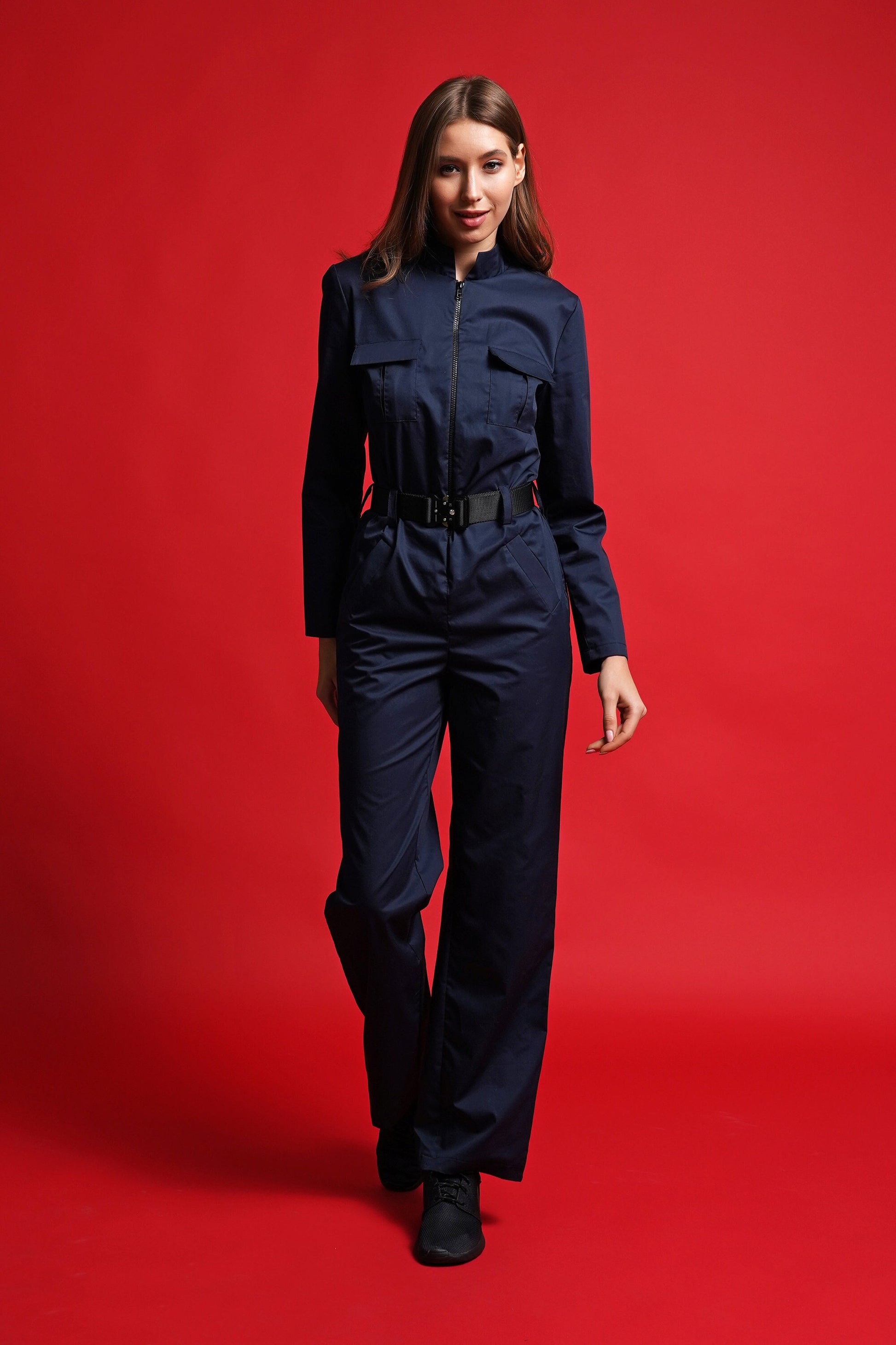 Navy blue jumpsuit