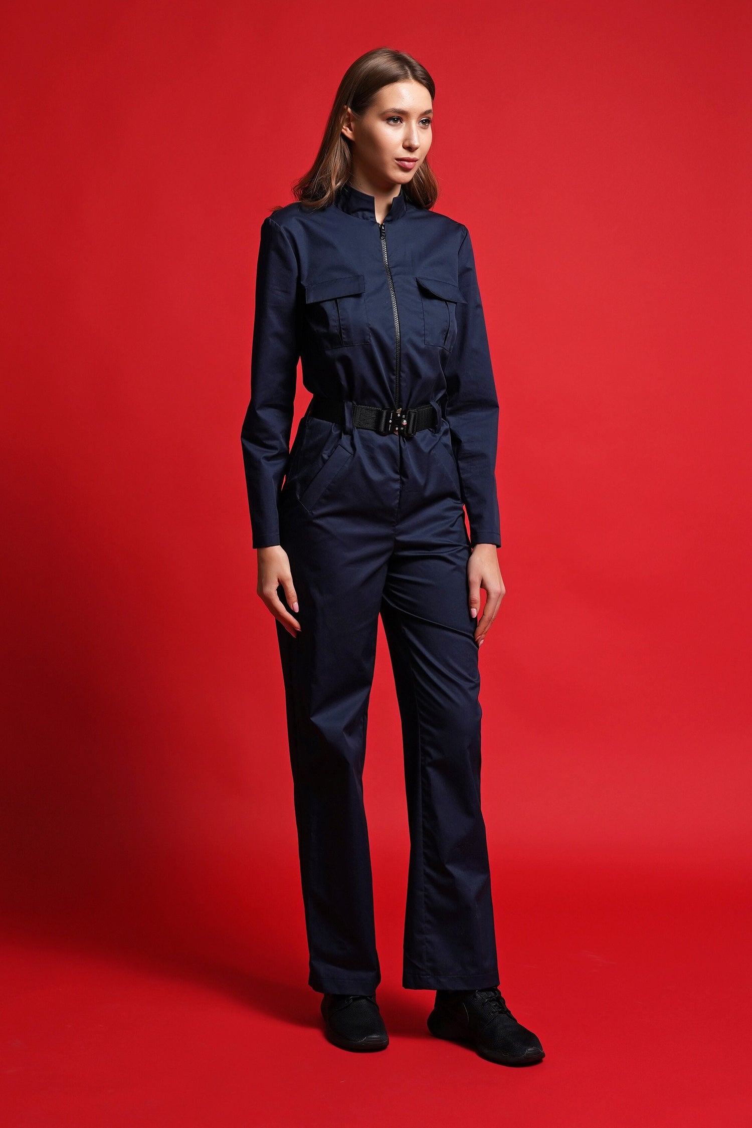Navy blue jumpsuit