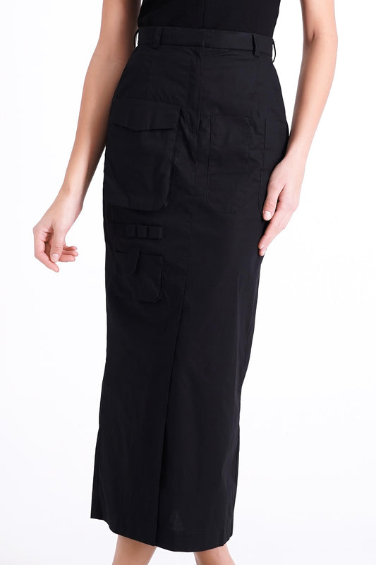 Black utility skirt