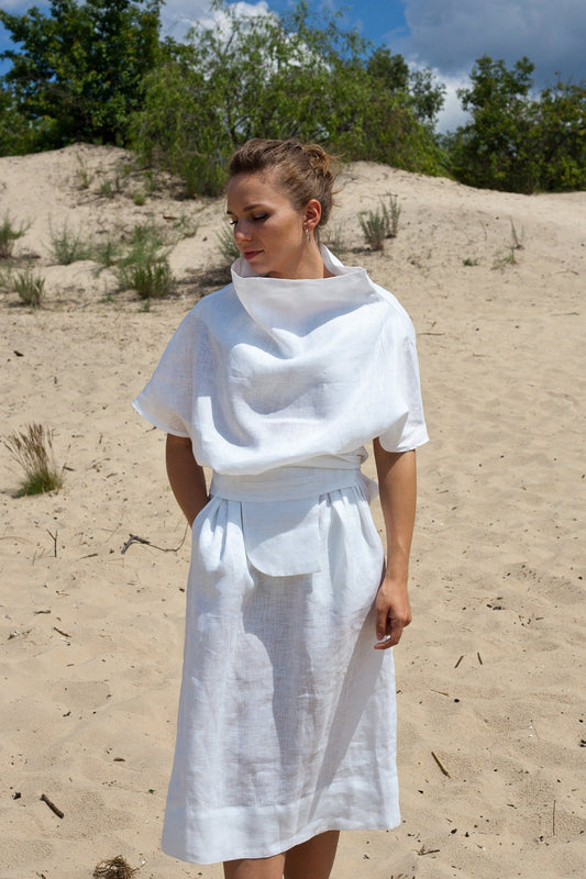 White linen dresses