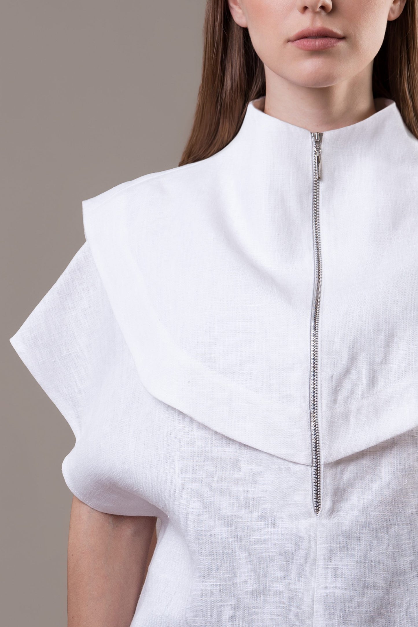 White avant garde shirt