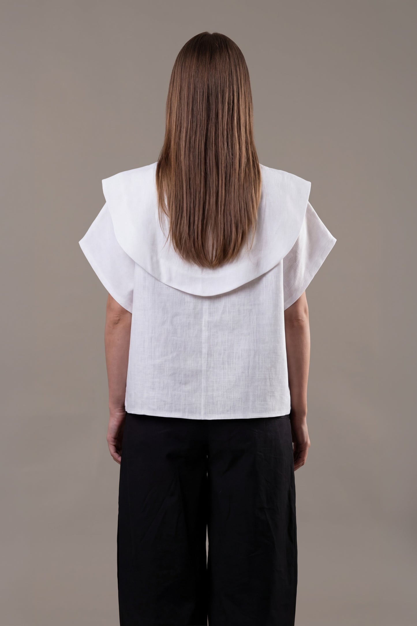 White avant garde shirt